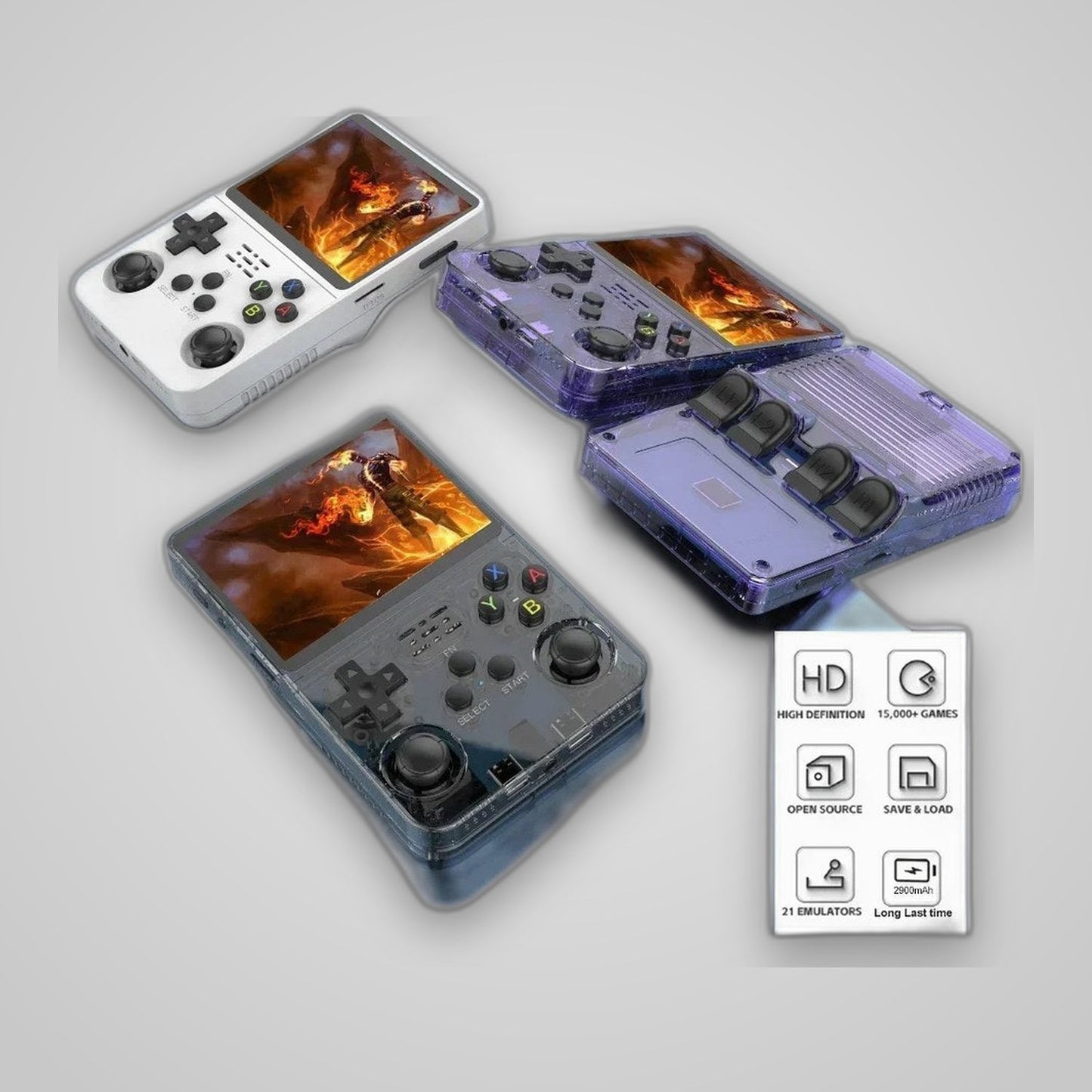 TechTopia R36S Retro Game Console — 64GB, 15,000+ Games, Linux