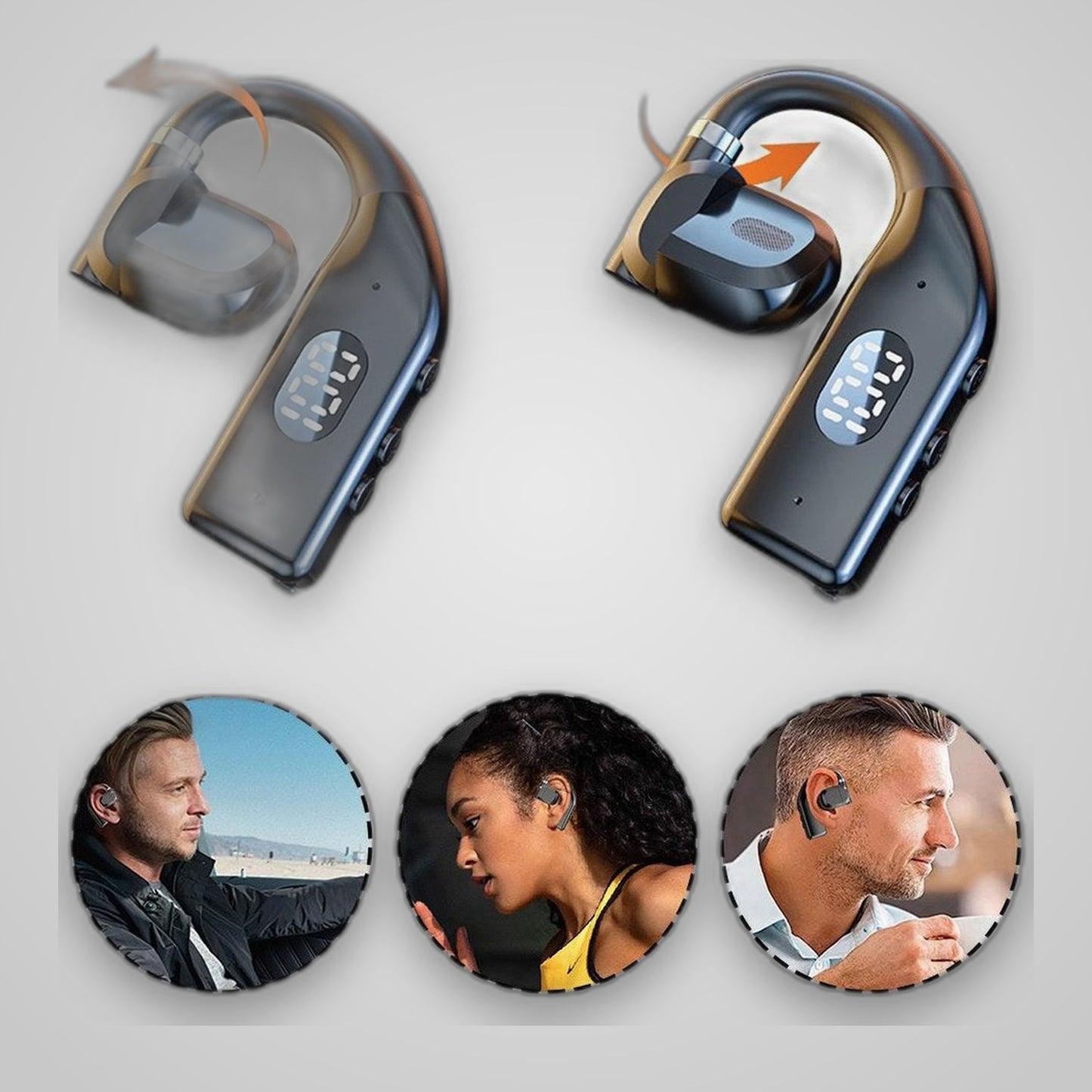 TechTopia TWS Active Noise-Cancelling Earbuds — Bluetooth 5.3, 30hr Battery