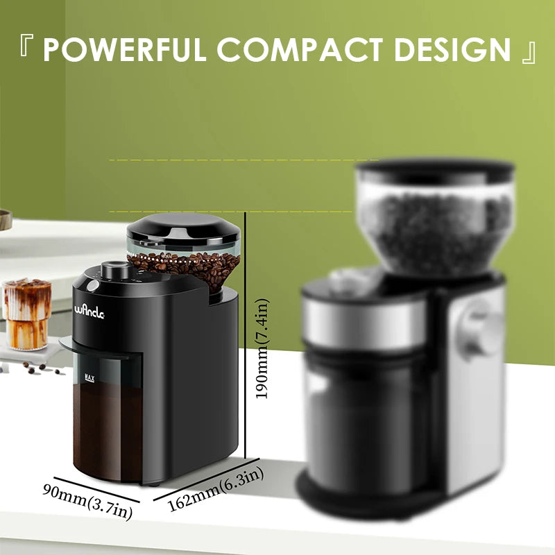 TechTopia BaristaCraft — Adjustable Burr Coffee Grinder