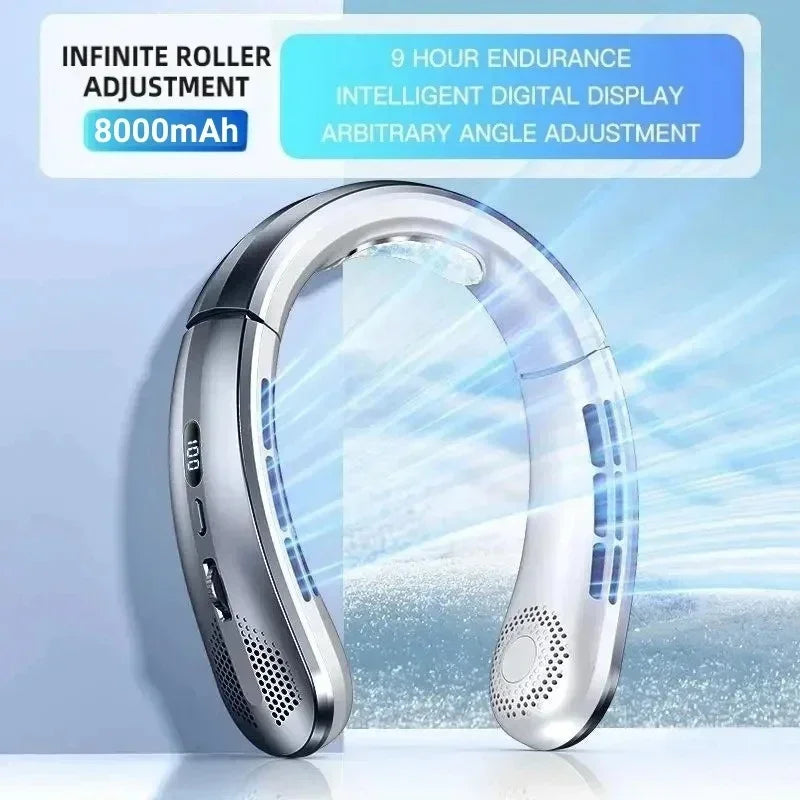 TechTopia Breeze Air — 8000mAh Bladeless Neck Fan