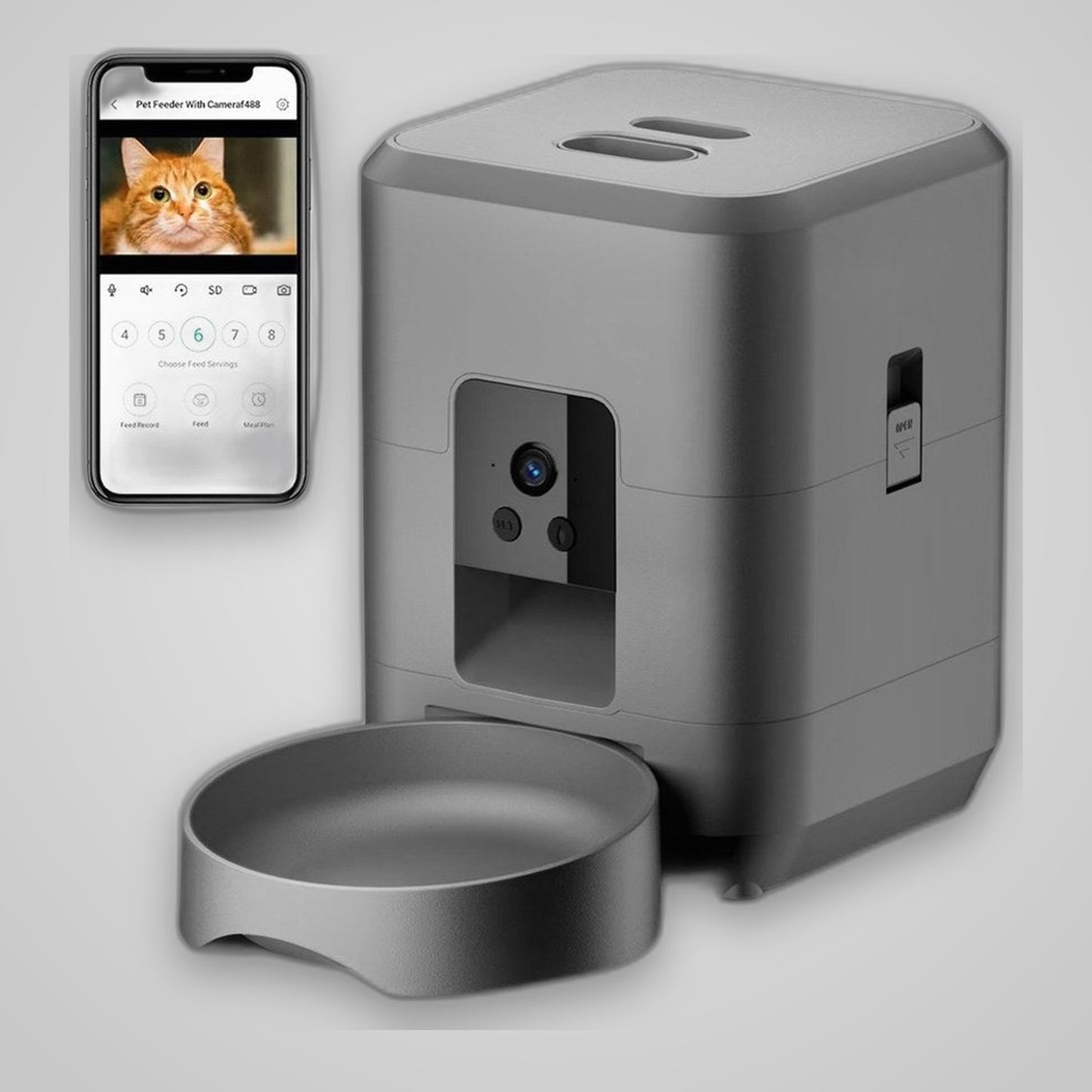 TechTopia Smart Pet Feeder — 4L App-Controlled with Voice Recorder
