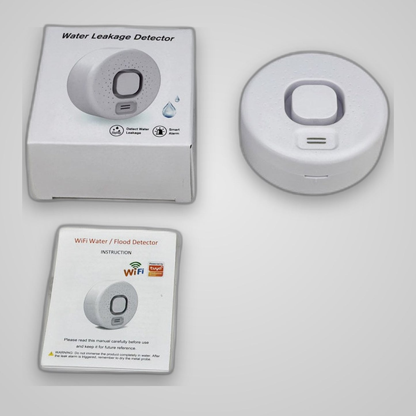 TechTopia Smart Water Leak Detector — WiFi, App Alerts, 90dB Siren