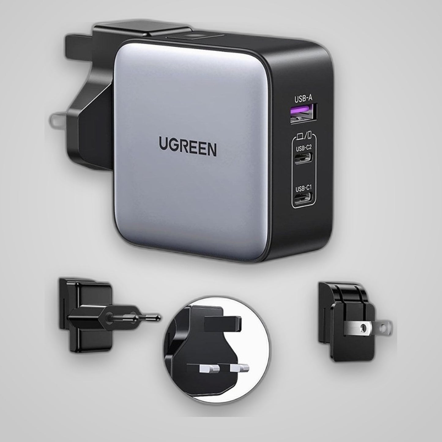 UGREEN Nexode 65W GaN Charger — 3-Port USB-C Fast Charge