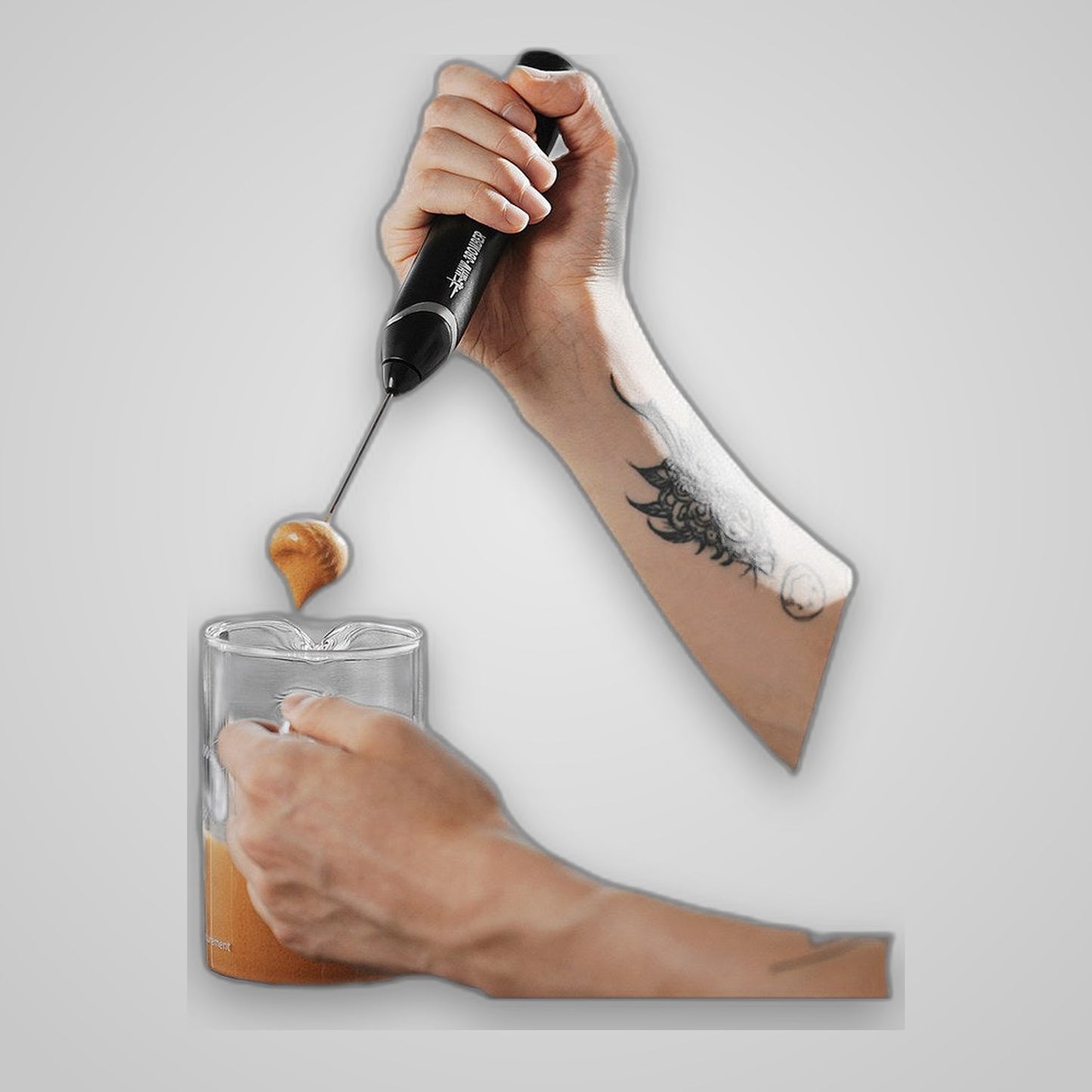 TechTopia Premium Electric Milk Frother — Café-Style, Handheld, USB-C