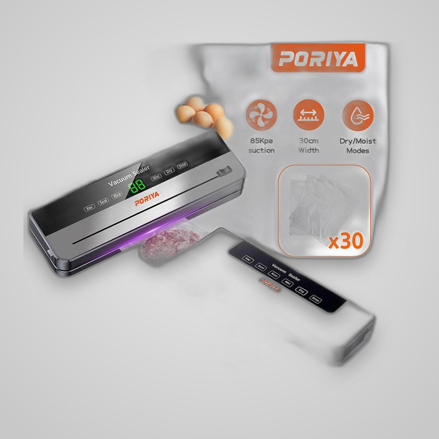 TechTopia Vacuum Sealer Machine — Food Storage with Bag Cutter & Roll