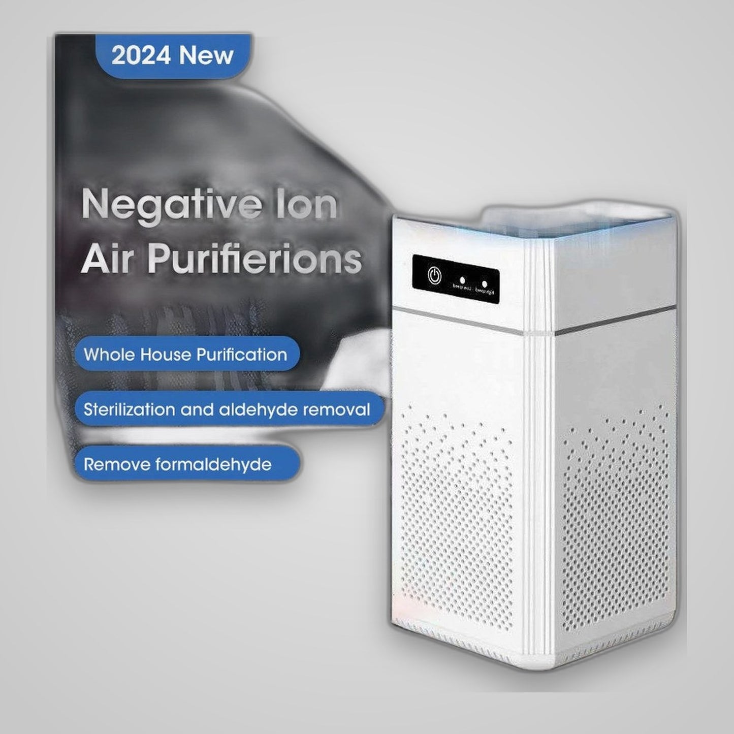 TechTopia Desktop HEPA Air Purifier — Whisper-Quiet, USB-C, Bedroom & Office