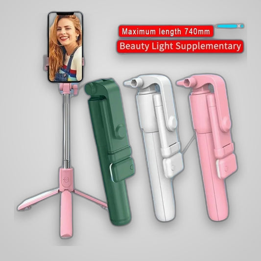 TechTopia Bluetooth Selfie Tripod — Phone & Camera, Wireless Remote