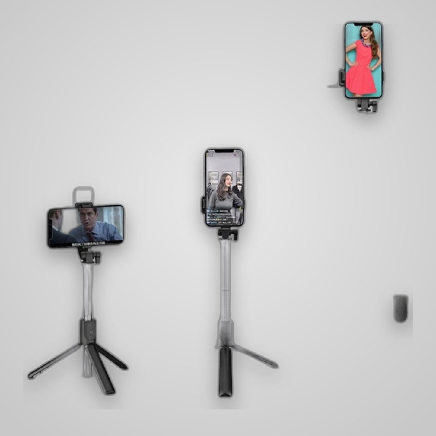 TechTopia Bluetooth Selfie Tripod — Phone & Camera, Wireless Remote