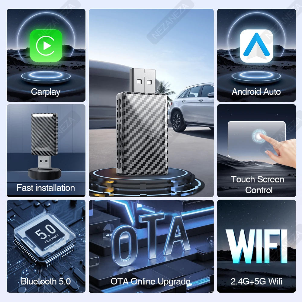 TECHTOPIA Wireless Carplay Adapter