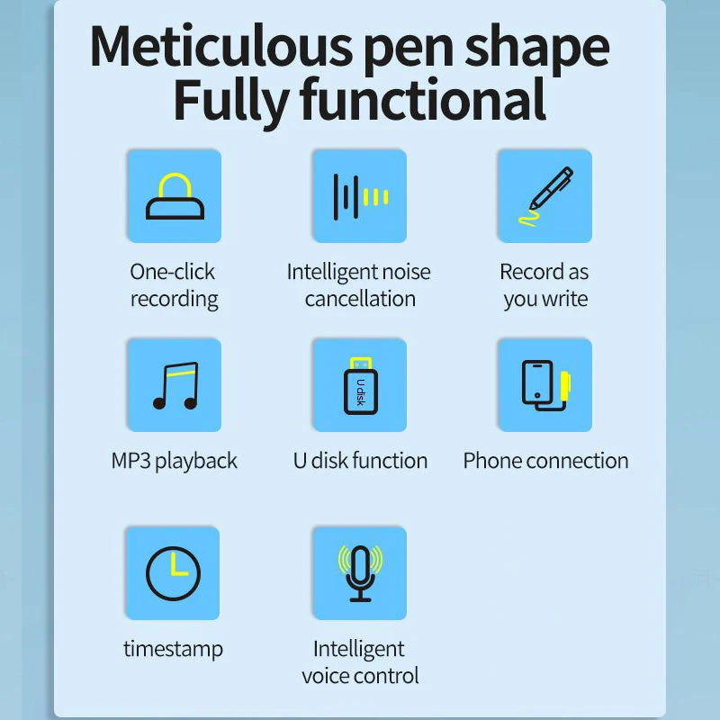 TECHTOPIA 256GB Digital Voice Recorder & Audi Player Pen