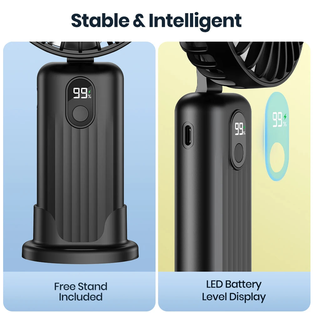 TechTopia Breeze Mini — 2400mAh Handheld Neck Fan