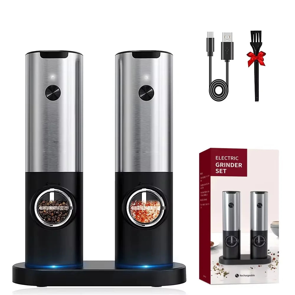 TECHTOPIA Electornic Salt & Pepper Grinder Set