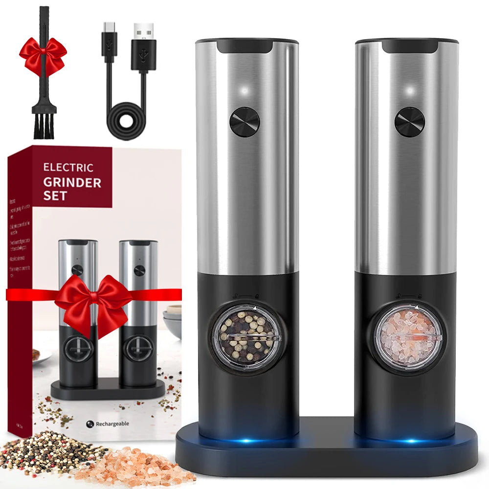 TECHTOPIA Electornic Salt & Pepper Grinder Set