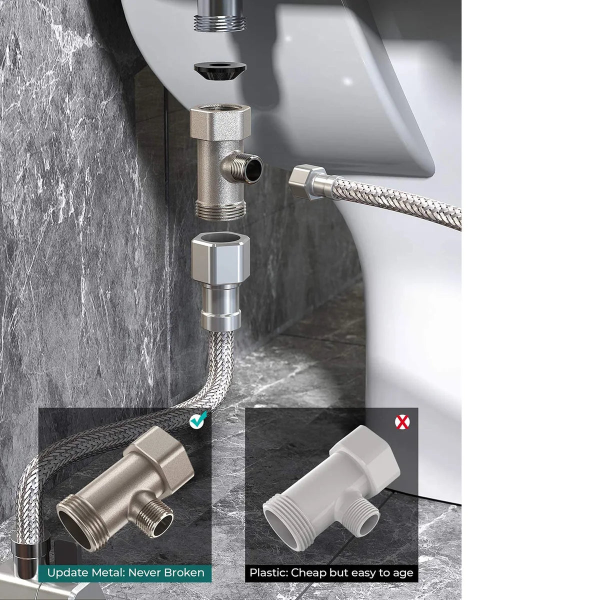 TechTopia Cascade — Hot & Cold Bidet Attachment