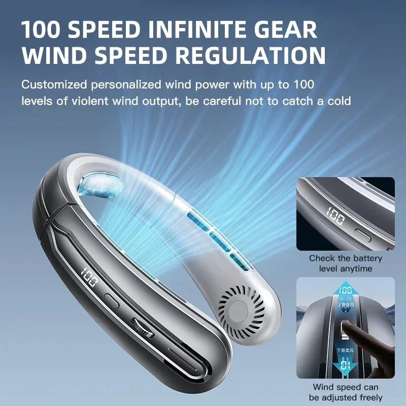 TechTopia Breeze Air — 8000mAh Bladeless Neck Fan