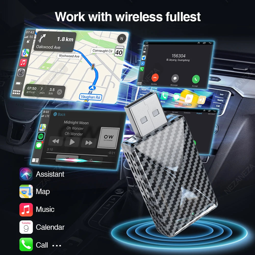 TECHTOPIA Wireless Carplay Adapter