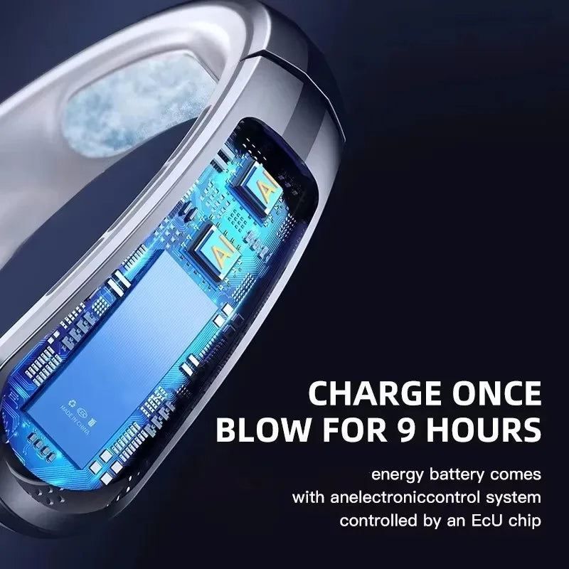 TechTopia Breeze Air — 8000mAh Bladeless Neck Fan