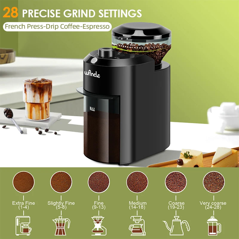 TechTopia BaristaCraft — Adjustable Burr Coffee Grinder