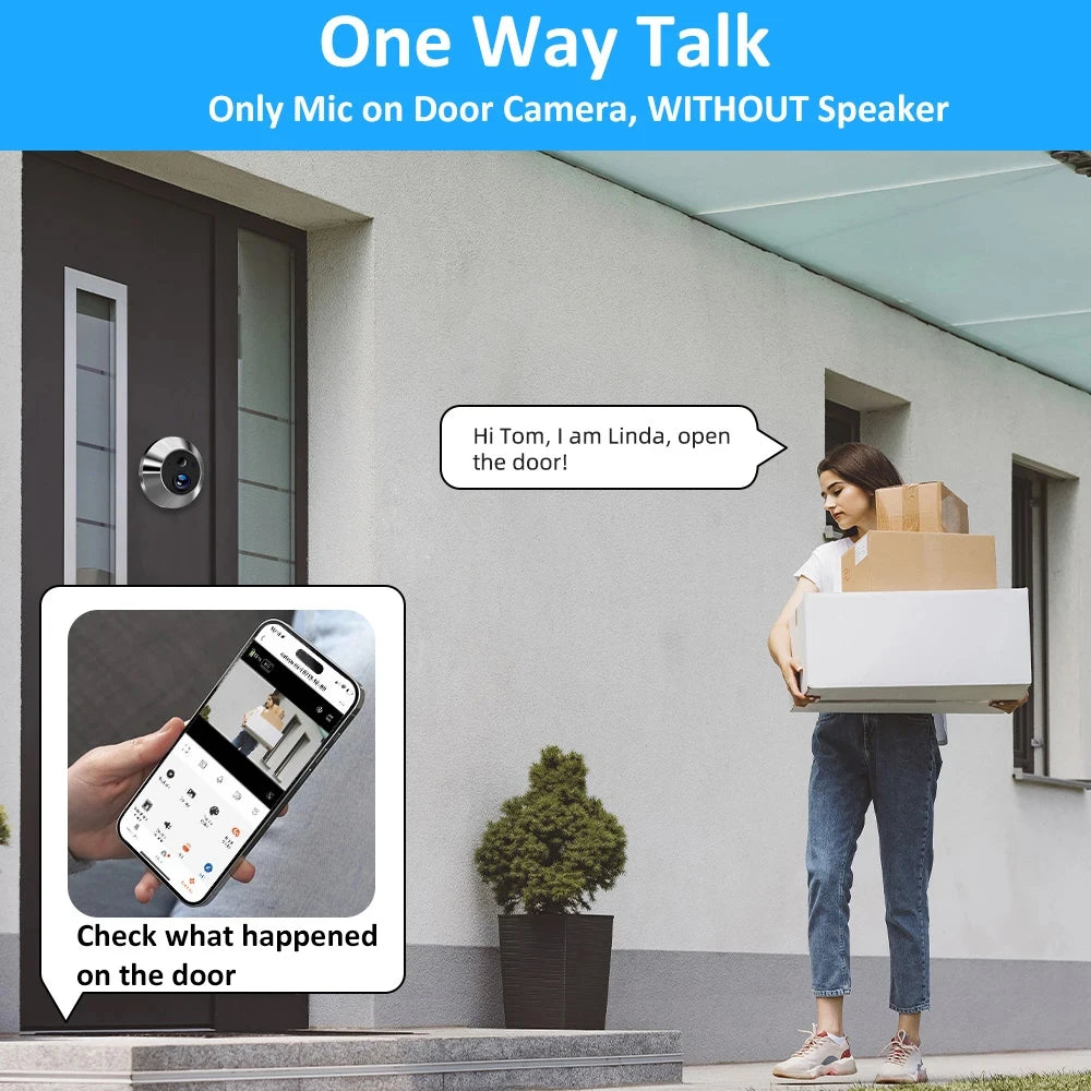 TechTopia VisionBell Mini — 140° Digital Peephole Camera