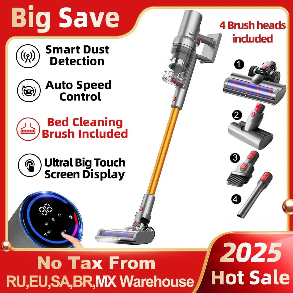 TechTopia Cyclone Elite — 27,000PA Touch-Display Cordless Vacuum