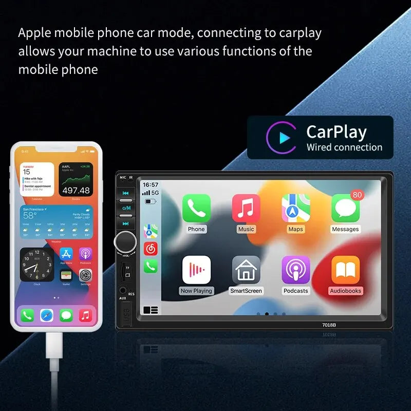 TECHTOPIA 7inch Multimedia CarPlay Screen