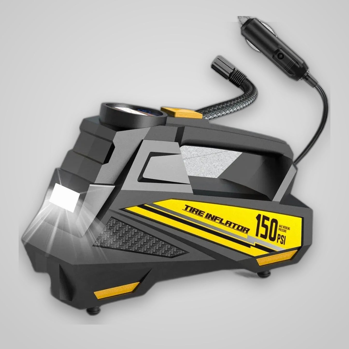 TechTopia Inflate-X — 150PSI Heavy-Duty 12V Tyre Pump
